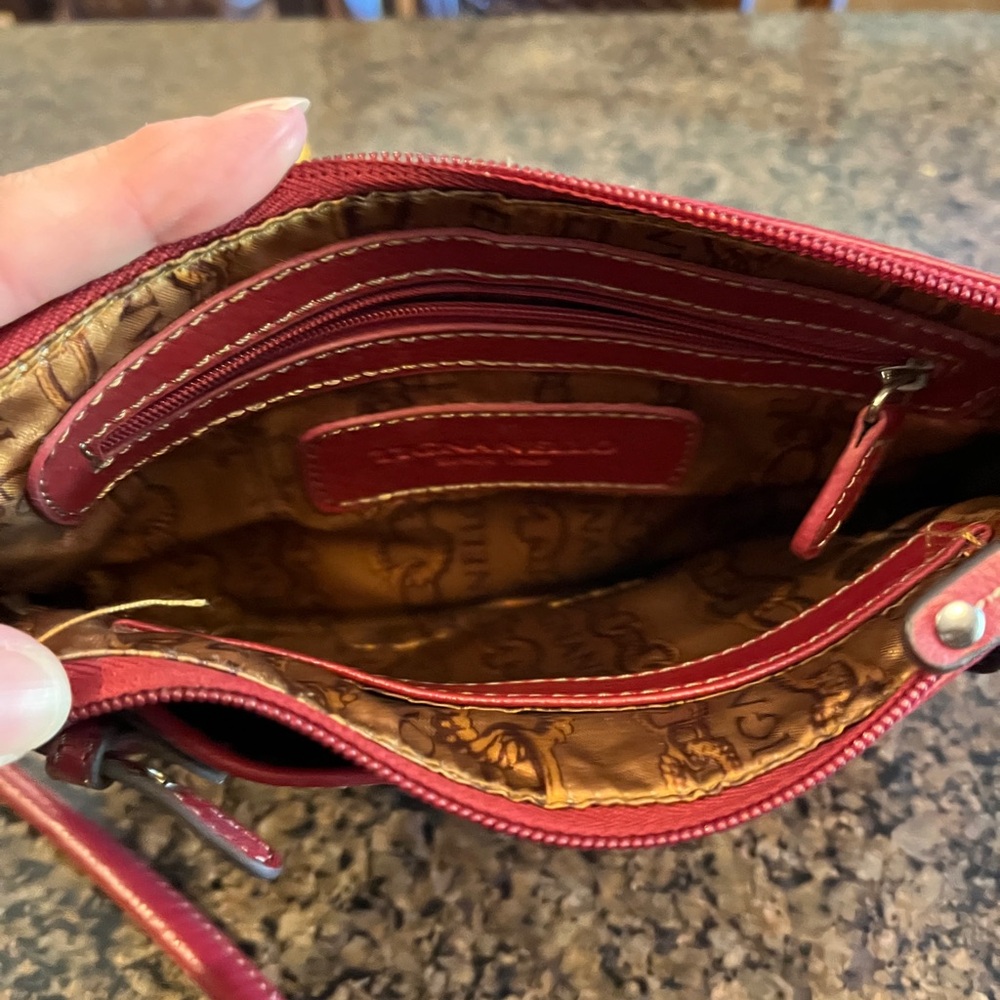 Tignanello Red Leather Crossbody Bag - Picture 6 of 8